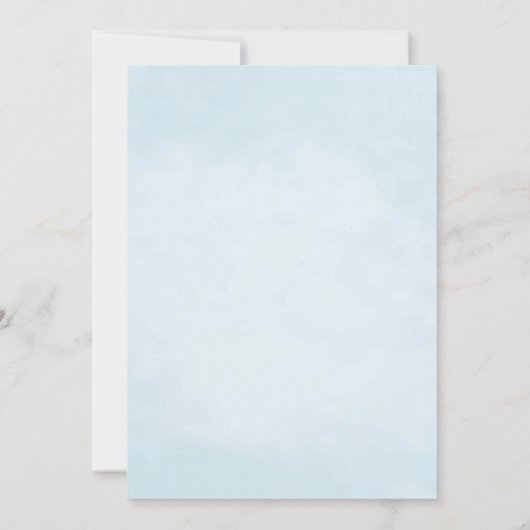 ピンクウォーターカラーフローラブライダルシャワー 招待状 (裏面)