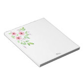 ピンクウォーターカラーフローラブーケ ノートパッド (アングル)