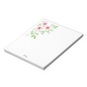 ピンクウォーターカラーフローラブーケ ノートパッド (回転)