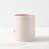 ピンクウォーターカラーフローラモノグラム マグカップ (中央)