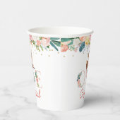 ピンクウォーターカラーフローラリトルディアファースト誕生日 紙コップ (右)