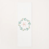 ピンクウォーターカラーフローラリースモノグラム ヨガマット (正面)