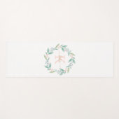 ピンクウォーターカラーフローラリースモノグラム ヨガマット (正面(横))