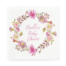 ピンクウォーターカラーフローラリース