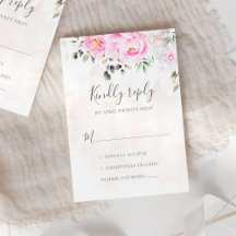 ピンクウォーターカラーフローラ牡丹エレガントな結婚式