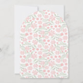 ピンクウォーターカラーフローラ結婚式招待状 招待状 (裏面)