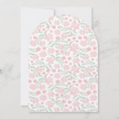 ピンクウォーターカラーフローラ結婚式招待状 招待状 (裏面)