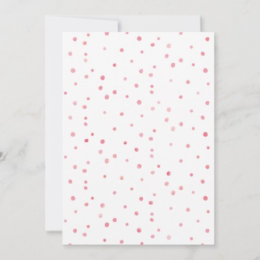 ピンクウォーターカラーブランチ&バブリーシャワーの招待 招待状 (裏面)