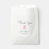 ピンクウォーターカラーブーケ甘い女の子ベビーシャワー フェイバーバッグ (正面)