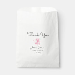 ピンクウォーターカラーブーケ甘い女の子ベビーシャワー フェイバーバッグ