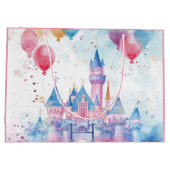 ピンクウォーターカラープリンセス城 ラージペーパーバッグ (裏面)