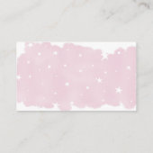 ピンクウォーターカラーベビーガールおむつラッフル エンクロージャーカード (裏面)