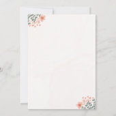 ピンクウォーターカラーベビーシャワー招待状 招待状 (裏面)