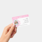 ピンクウォーターカラーホームスクール学生証バッジ バッジ (手持ち)