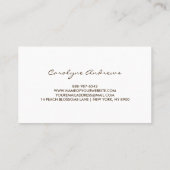 ピンクウォーターカラーボヘミアンフローラリース 名刺 (裏面)