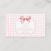 ピンクウォーターカラーボーガールベビーシューウブックスフォーベビー エンクロージャーカード (正面)