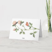 ピンクウォーターカラーポピーありがとう カード (裏面)