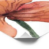 ピンクウォーターカラーポピー誕生日パーティーへようこそ ポスター (コーナー)