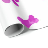 ピンクウォーターカラーポープリント誕生日 ラッピングペーパー (ロールコーナー)