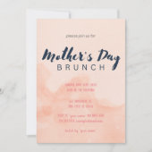 ピンクウォーターカラーマザーズデイブランチ招待状 招待状 (正面)