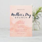 ピンクウォーターカラーマザーズデイブランチ招待状 招待状 (スタンド正面)