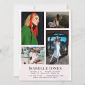 ピンクウォーターカラーモデルアクター5 Photo Compカード (裏面)