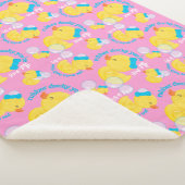 ピンクウォーターカラーラバーダッキーお前が1人 シェルパブランケット (3/4)