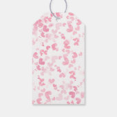 ピンクウォーターカラーラブハートバレンタインデー ギフトタグ (裏面)