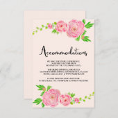 ピンクウォーターカラーランヌカルスアコモデーションカード エンクロージャーカード (正面/裏面)