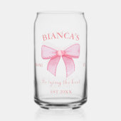 ピンクウォーターカラーリボン赤面バチェロレッテ ガラス缶 (裏面)