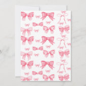 ピンクウォーターカラーリボン赤面リハーサルディナー 招待状 (裏面)