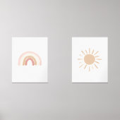 ピンクウォーターカラーレインボーアンドサンガール子供部屋 (正面)