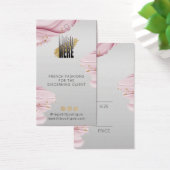 ピンクウォーターカラーロゴグレー衣料品価格ラベル (デスク)