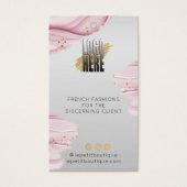 ピンクウォーターカラーロゴグレー衣料品価格ラベル (正面)