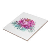 ピンクウォーターカラーロータスフラワー タイル (側面)