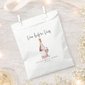 ピンクウォーターカラーヴィノウィーヴューブライダルシャワー フェイバーバッグ (クリップ留めされた状態)