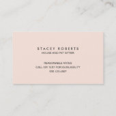 ピンクウォーターカラー多肉植物ハウスペットシッター 名刺 (裏面)