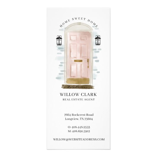 ピンクウォーターカラー実在ドアエステート2022カレンダー ラックカード (正面)