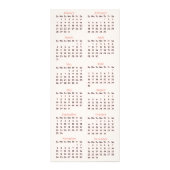 ピンクウォーターカラー実在ドアエステート2022カレンダー ラックカード (裏面)