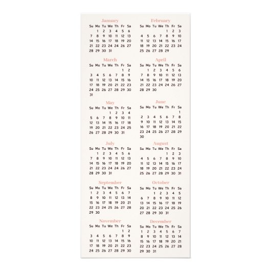 ピンクウォーターカラー実在ドアエステート2022カレンダー ラックカード (裏面)