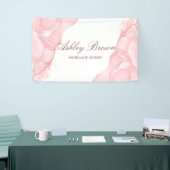 ピンクウォーターカラー手作りジュエリーイヤリングディスプレイ 横断幕 (トレードショー)