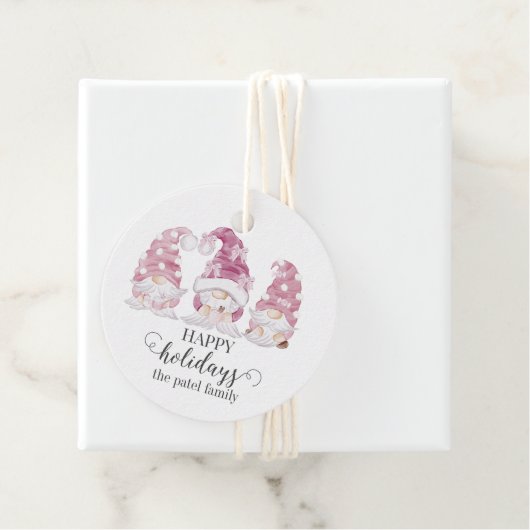 ピンクウォーターカラー格言ホリデーギフトラベル フェイバータグ (インサイチュ)