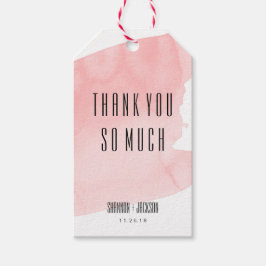 ピンクウォーターカラー洗浄結婚式の引き出物ラベル ギフトタグ