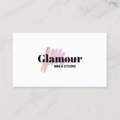 ピンクウォーターカラー爪、 ネイルスタジオネイリスト美しい 名刺 (裏面)