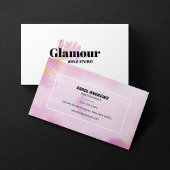 ピンクウォーターカラー爪、 ネイルスタジオネイリスト美しい 名刺