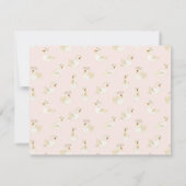 ピンクウォーターカラー白鳥&バルーン赤ちゃんシャワー サンキューカード (裏面)