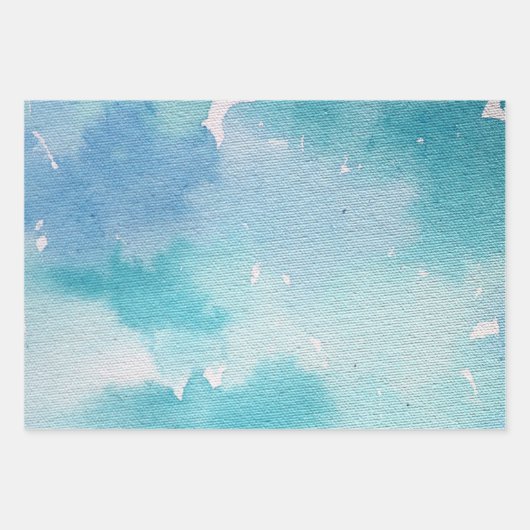 ピンクウォーターカラー絞り染めデザインピンクス絵を描 ラッピングペーパーシート (正面3)