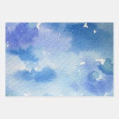 ピンクウォーターカラー絞り染めデザインピンクス絵を描 ラッピングペーパーシート (正面2)