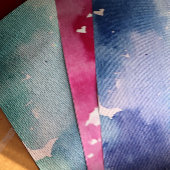 ピンクウォーターカラー絞り染めデザインピンクス絵を描 ラッピングペーパーシート