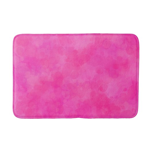 ピンクウォーターカラー絞り染めプリント バスマット (正面)